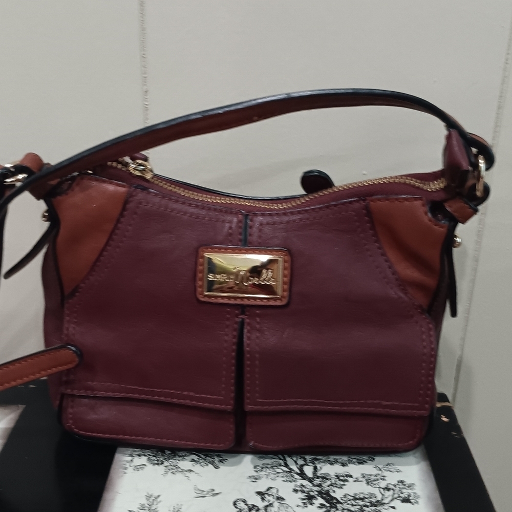 SIMPLY NOELLE Shoulder Bag Purse Crossbody Adjustable Strap Colorblock 6"x10" - Picture 5 of 12